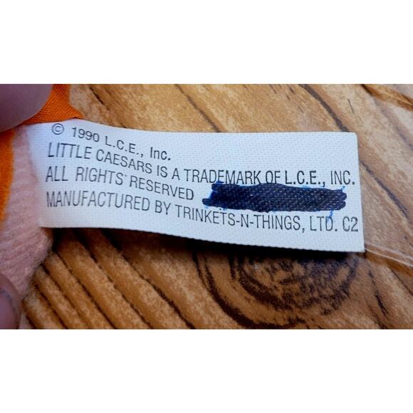 Vintage 1990 Little Ceasars Pizza Plush Bean Bag Toy 6" Man Toga Rare - Picture 8 of 13